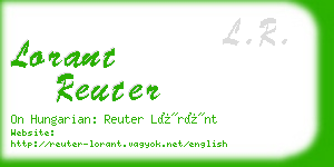 lorant reuter business card